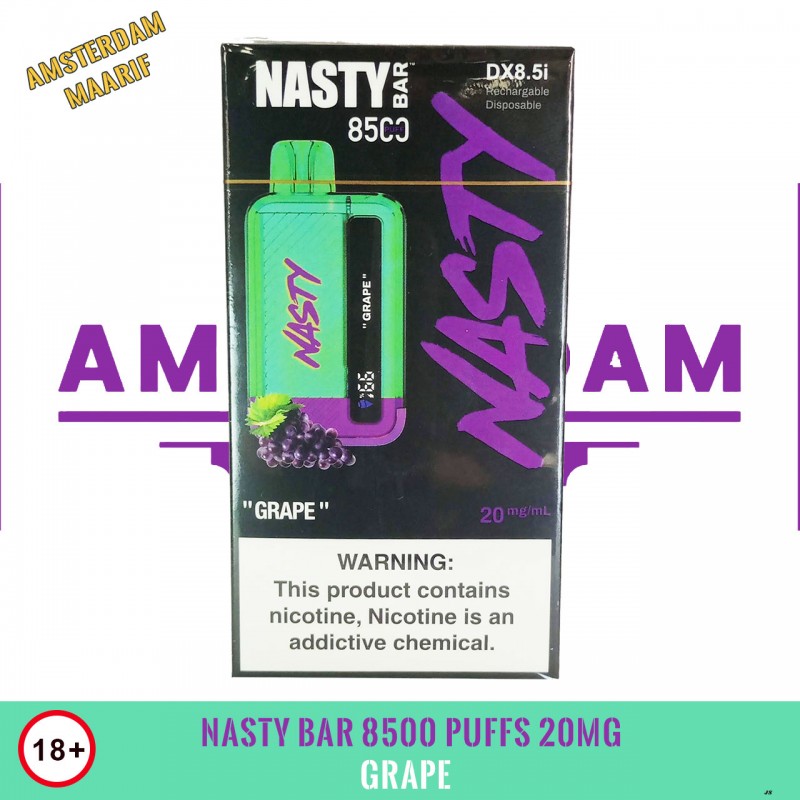 Nasty Bar 8500 Puffs 20mg - Grape